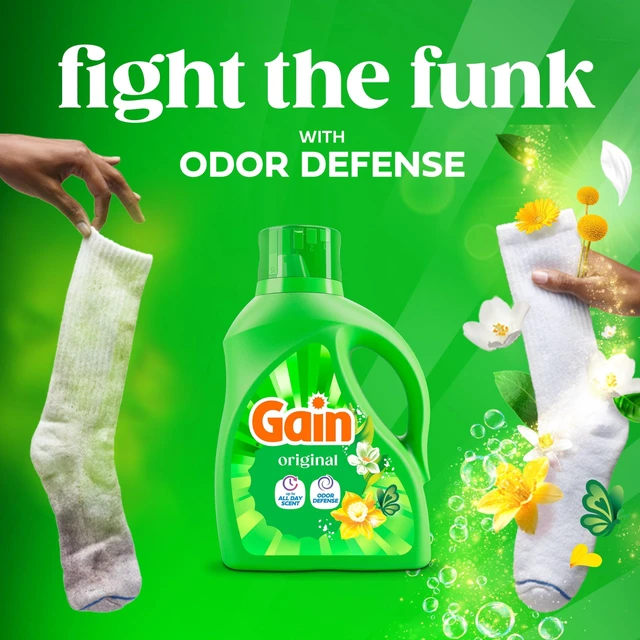 Alt view image 4 of 6 - Gain Liquid Laundry Detergent with Odor Defense, Original Scent, Laundry Soap for HE Washing Machines, 81 fl oz, 61 Loads (Packaging May Vary)