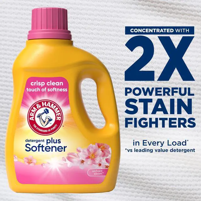 Alt view image 3 of 6 - ARM & HAMMER Plus Softener Detergent, Orchard Bloom, 77 Loads, 100.5 Fl Oz