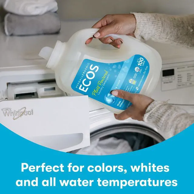 Alt view image 3 of 6 - ECOS Free & Clear Laundry Detergent Liquid, 50 Fl Oz (Pack of 2)
