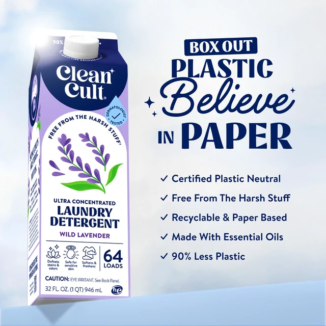 Alt view image 2 of 6 - Ultra Concentrated Liquid Laundry Detergent Soap, Wild Lavender, 64 Loads (32 oz), Long Lasting Scent, Defeats Stains & Odors, 90% Less Plastic, No Harsh Chemicals, HE/St
