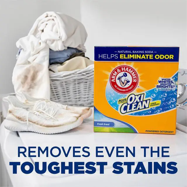 Alt view image 6 of 6 - ARM & HAMMER Plus OxiClean Powder Laundry Detergent, 3.48 lbs, Fresh Scent