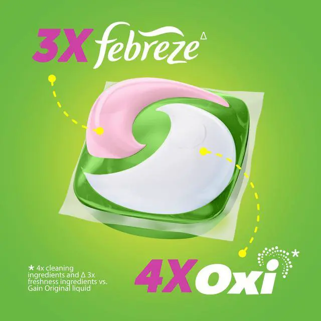 Alt view image 6 of 6 - Gain Super Flings Laundry Detergent Pacs, Hibiscus Hula Scent, 18 Count, Irresistibly Clean and Fresh Washing Detergent Pacs