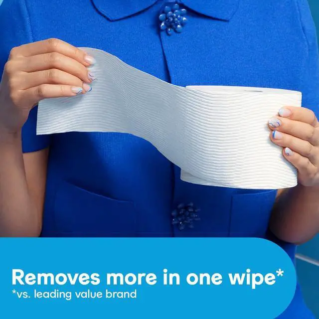 Alt view image 4 of 6 - Cottonelle Ultra Clean Toilet Paper, Active CleaningRipples Texture, Strong Bath Tissue, 12 Family Mega Rolls = 66 Regular Rolls