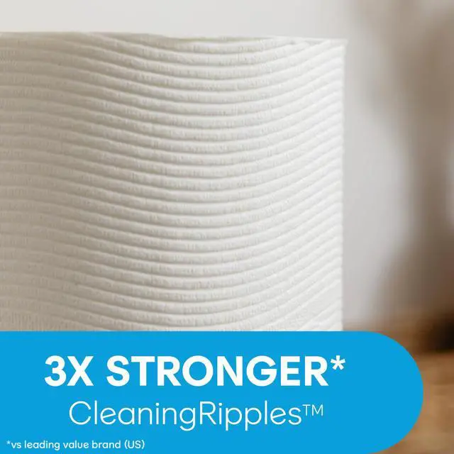 Alt view image 3 of 6 - Cottonelle Ultra Clean Toilet Paper, Active CleaningRipples Texture, Strong Bath Tissue, 12 Family Mega Rolls = 66 Regular Rolls
