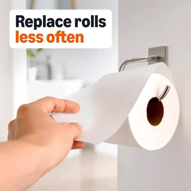 Alt view image 5 of 5 - Basics 1-Ply Bath Tissue, 1000 Sheet, 8 Rolls, Septic Safe
