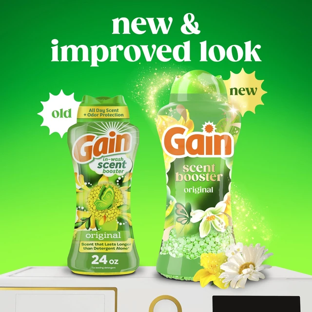 Alt view image 2 of 7 - Gain In-Wash Laundry Scent Booster Beads, Long-Lasting Fresh Scent, All Day Freshness and Odor Protection, Original Scent, 12.2 oz (Packaging May Vary)