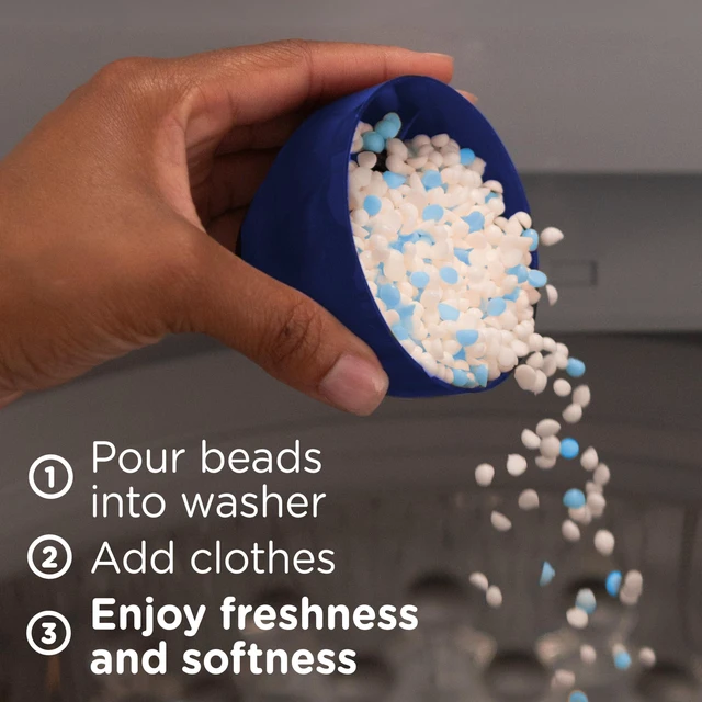 Alt view image 2 of 7 - Downy Blends 13 OZ In-Wash Laundry Scent Booster Beads, Meadow Rain Scent, Fabric Sottener Beads and Freshness