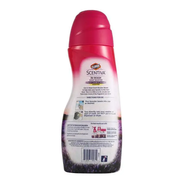 Alt view image 4 of 7 - Clorox Scentiva Scent Booster Beads Tuscan Lavender and Jasmine Laundry Freshener, In-Wash Fragrance Booster for Clothes, Towels, and Linens, Odor Eliminator, Long-Lastin