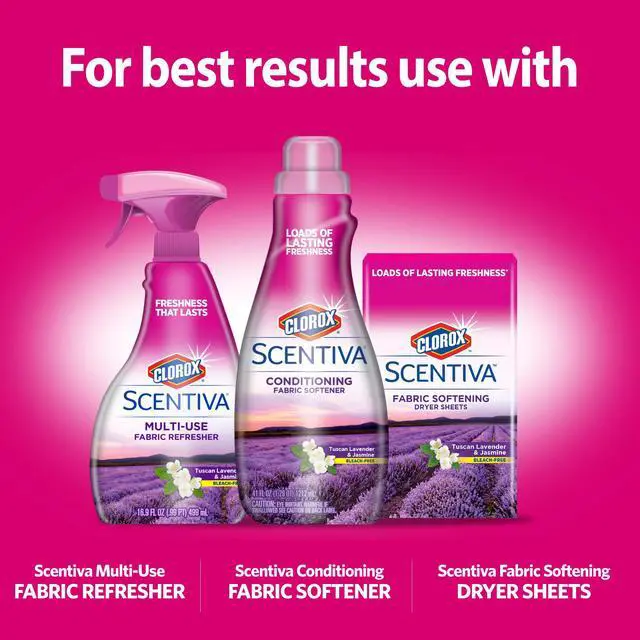 Alt view image 2 of 7 - Clorox Scentiva Scent Booster Beads Tuscan Lavender and Jasmine Laundry Freshener, In-Wash Fragrance Booster for Clothes, Towels, and Linens, Odor Eliminator, Long-Lastin