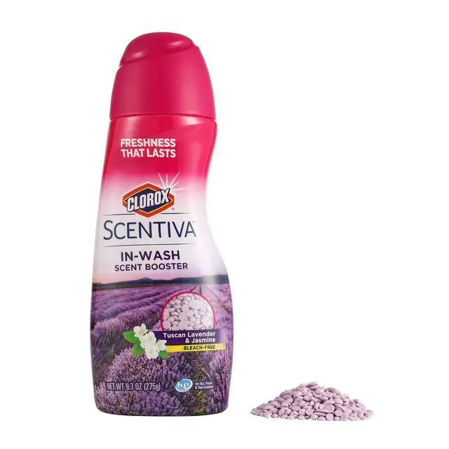 Alt view image 6 of 7 - Clorox Scentiva Scent Booster Beads Tuscan Lavender and Jasmine Laundry Freshener, In-Wash Fragrance Booster for Clothes, Towels, and Linens, Odor Eliminator, Long-Lastin