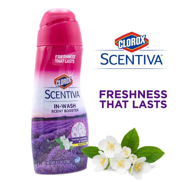 Alt view image 3 of 7 - Clorox Scentiva Scent Booster Beads Tuscan Lavender and Jasmine Laundry Freshener, In-Wash Fragrance Booster for Clothes, Towels, and Linens, Odor Eliminator, Long-Lastin