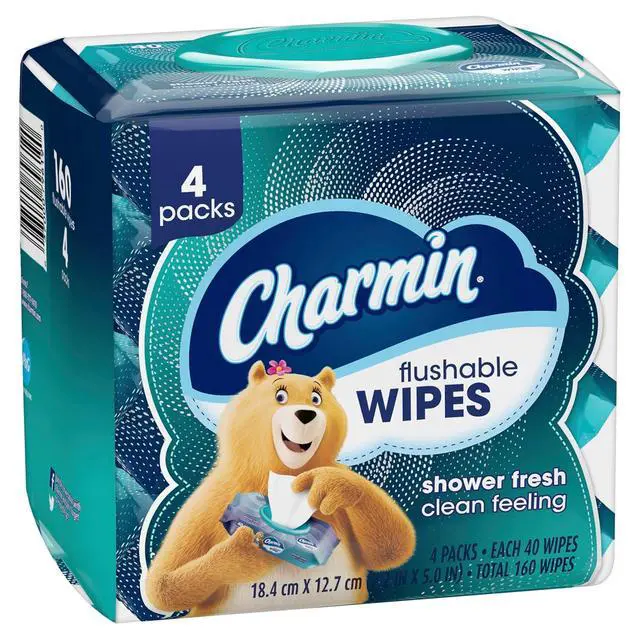 Alt view image 4 of 7 - Charmin Flushable Wipes (4 Packs of 40) - 160 Total Wipes