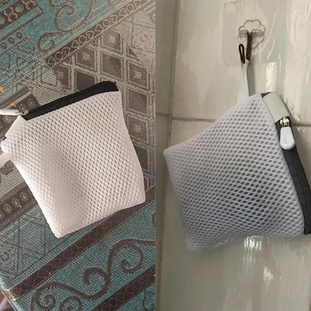 Alt view image 2 of 7 - 2 Pack In-Wash Scent Booster Beads Laundry Bag with Zipper, Laundry Detergent Pacs Wash Bags for Soap Pacs, Pods, Sheets, Scent Crystals, Washing Machine Cleaner Descaler