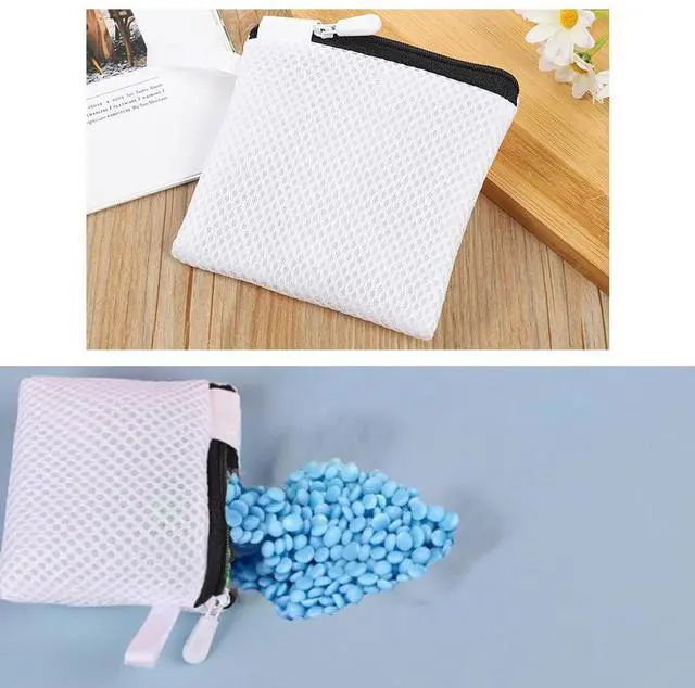Alt view image 5 of 7 - 2 Pack In-Wash Scent Booster Beads Laundry Bag with Zipper, Laundry Detergent Pacs Wash Bags for Soap Pacs, Pods, Sheets, Scent Crystals, Washing Machine Cleaner Descaler