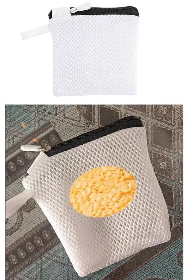 Alt view image 6 of 7 - 2 Pack In-Wash Scent Booster Beads Laundry Bag with Zipper, Laundry Detergent Pacs Wash Bags for Soap Pacs, Pods, Sheets, Scent Crystals, Washing Machine Cleaner Descaler