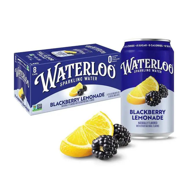 Alt view image 4 of 5 - Waterloo Sparkling Water Blackberry Lemonade 12 fl oz 8 Pack Cans