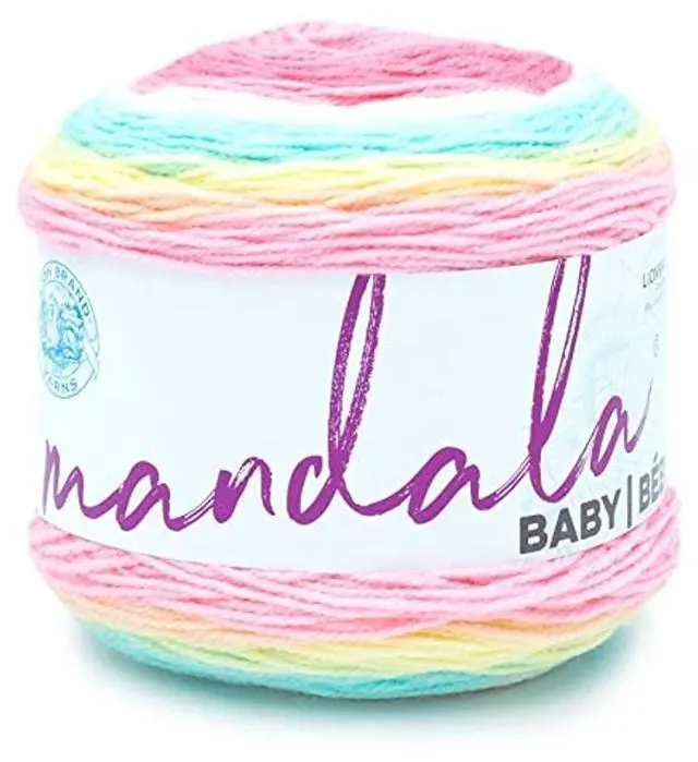 Main image of Lion Brand Mandala Baby Narnia Self-Striping Light Acrylic Multi-Color Baby Yarn