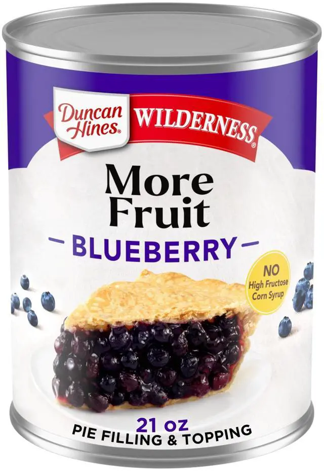 Main image of Duncan Hines Wilderness More Fruit Blueberry Pie Filling and Topping, Ready to Use, 21 oz.
