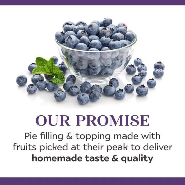 Alt view image 5 of 6 - Duncan Hines Wilderness More Fruit Blueberry Pie Filling and Topping, Ready to Use, 21 oz.