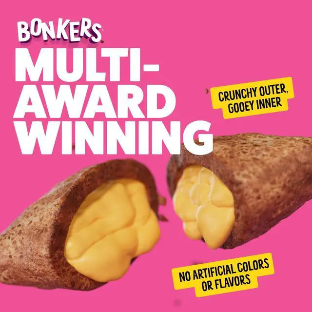 Alt view image 2 of 5 - BONKERS Bites Crunchy & Soft Cat Treats, Catnip & Chick 'N' Cheddar Flavor, 16oz Tub