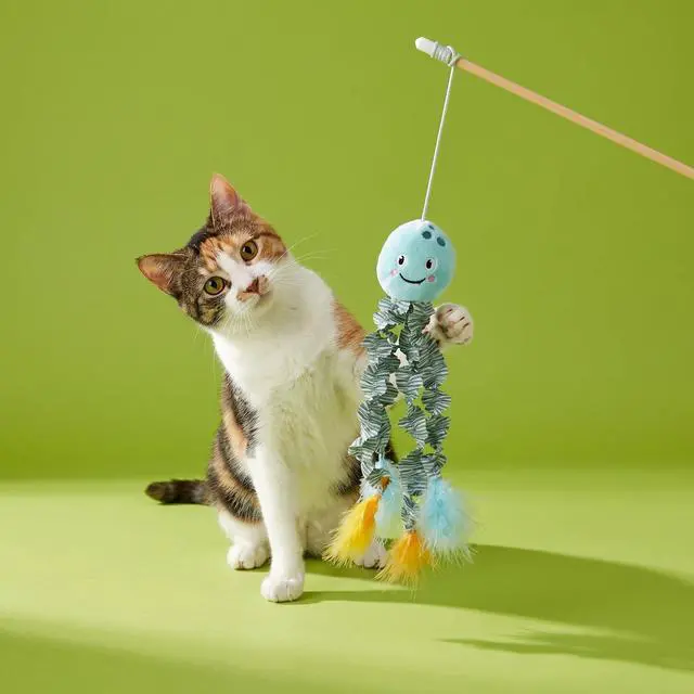 Alt view image 5 of 6 - Vibrant Life Jellyfish Teaser Cat Toy with Catnip, 18" (2 Pack)
