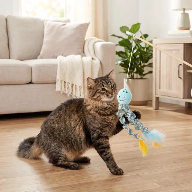Alt view image 2 of 6 - Vibrant Life Jellyfish Teaser Cat Toy with Catnip, 18" (2 Pack)