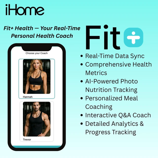 Alt view image 2 of 4 - iHome Digital Battery Powered Bathroom Scale with Fit+ Personal Coach App, 397 lbs Capacity, Black, FSA and HSA Eligible
