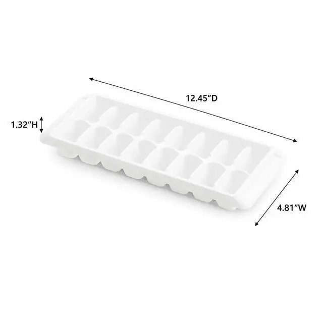 Alt view image 4 of 6 - Rubbermaid Quick Release Ice Cube Tray, Plastic, White, Rectangular (2 Pack)