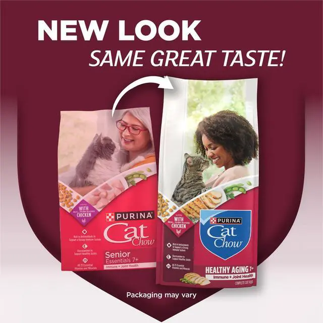 Alt view image 4 of 5 - Purina Cat Chow Healthy Aging 7+ Senior Dry Cat Food, Chicken, 3.15 lb. Bag