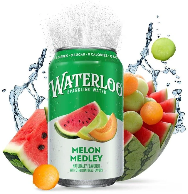 Alt view image 4 of 6 - Waterloo Sparkling Water Melon Medley 12 Fl Oz Cans (Pack of 12)