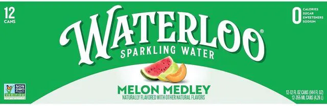 Alt view image 5 of 6 - Waterloo Sparkling Water Melon Medley 12 Fl Oz Cans (Pack of 12)