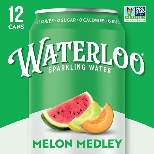 Alt view image 6 of 6 - Waterloo Sparkling Water Melon Medley 12 Fl Oz Cans (Pack of 12)