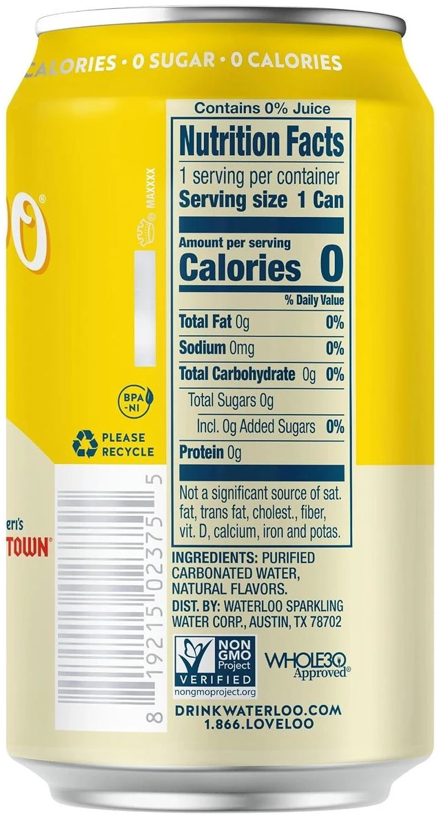 Alt view image 4 of 6 - Waterloo Sparkling Water Lemon Italian Ice, 12 Fl Oz Cans, 12-Pack