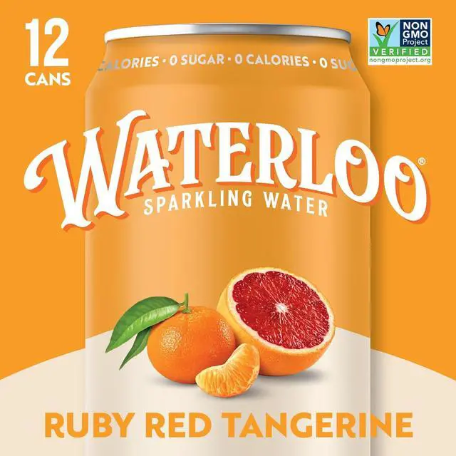 Alt view image 4 of 6 - Waterloo Sparkling Water Ruby Red Tangerine 12 Fl Oz Cans (Pack of 12)