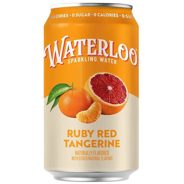 Alt view image 2 of 6 - Waterloo Sparkling Water Ruby Red Tangerine 12 Fl Oz Cans (Pack of 12)