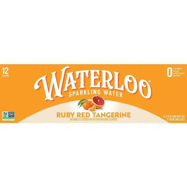 Alt view image 5 of 6 - Waterloo Sparkling Water Ruby Red Tangerine 12 Fl Oz Cans (Pack of 12)