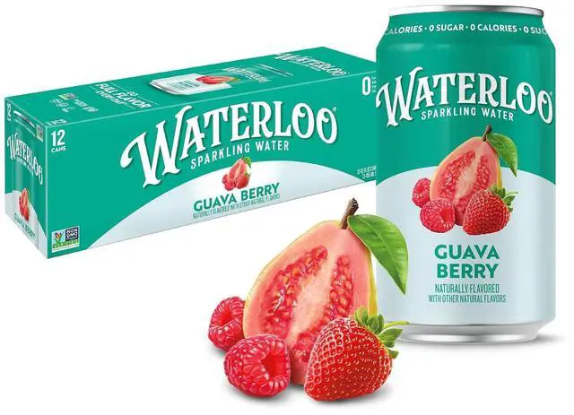 Main image of Waterloo Sparkling Water Guava Berry 12 Fl Oz Cans Pack of 12