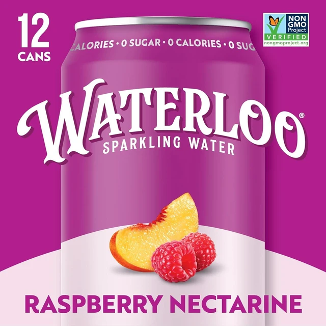 Alt view image 2 of 6 - Waterloo Sparkling Water, Raspberry Nectarine, 12 Fl Oz Cans, Pack of 12
