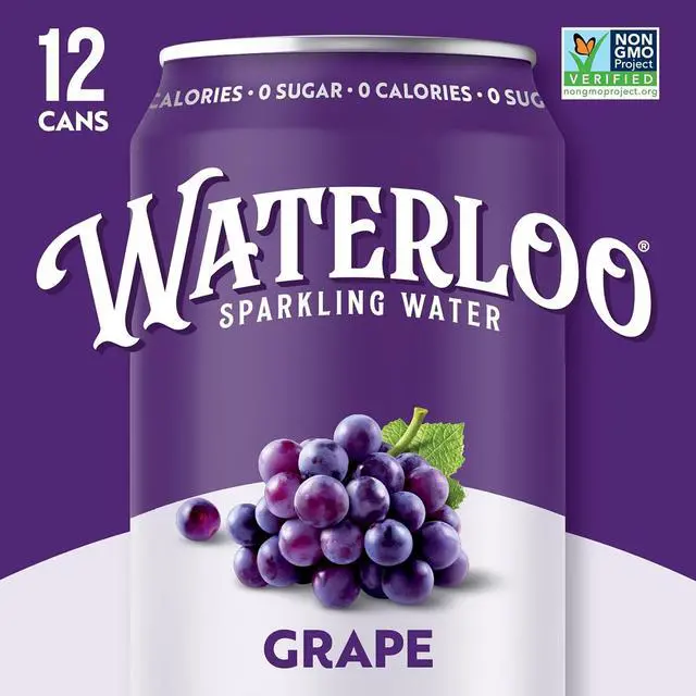 Alt view image 5 of 6 - Waterloo Sparkling Water Grape 12 Fl Oz Cans Pack of 12