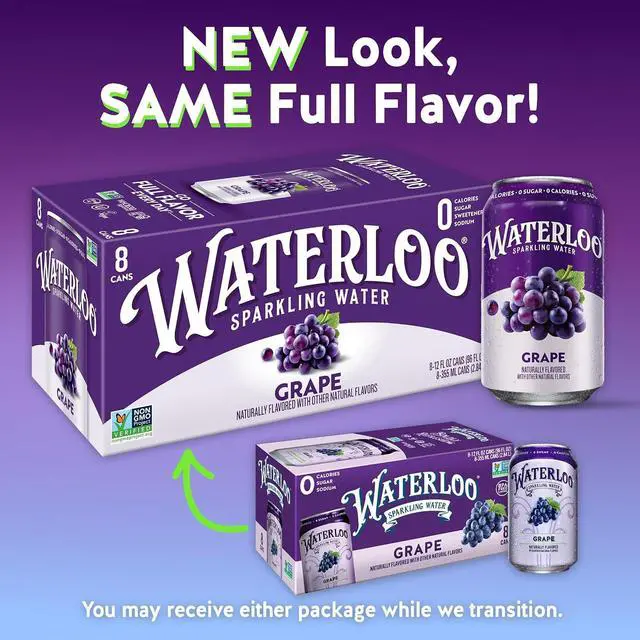 Alt view image 2 of 6 - Waterloo Sparkling Water Grape 12 Fl Oz Cans Pack of 12