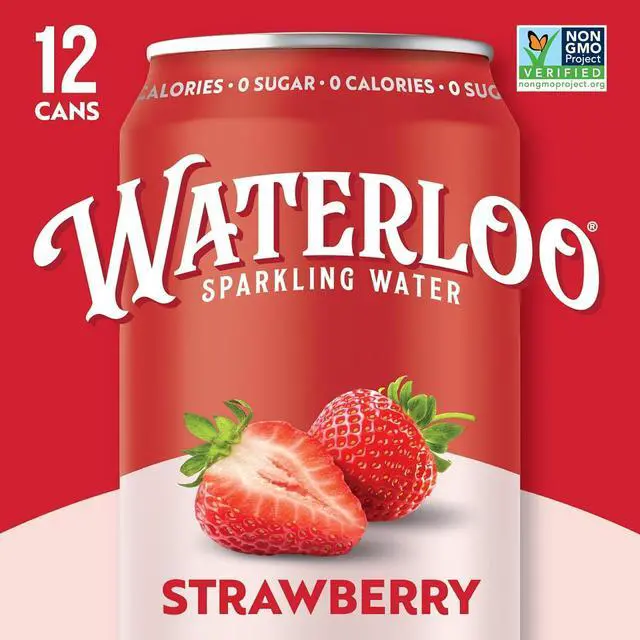 Alt view image 5 of 6 - Waterloo Strawberry Sparkling Water, 12 Fl Oz Cans (Pack of 12)
