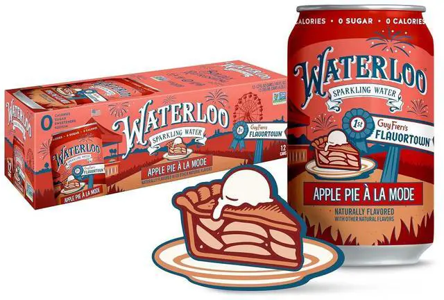 Main image of Waterloo Sparkling Water Apple Pie A La Mode, 12 Fl Oz Cans (Pack of 12)