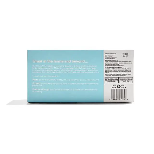 Alt view image 2 of 6 - Flextra Strength Drawstring Trash Bags, 30 Gallon, 25 Count, 365 by Whole Foods Market