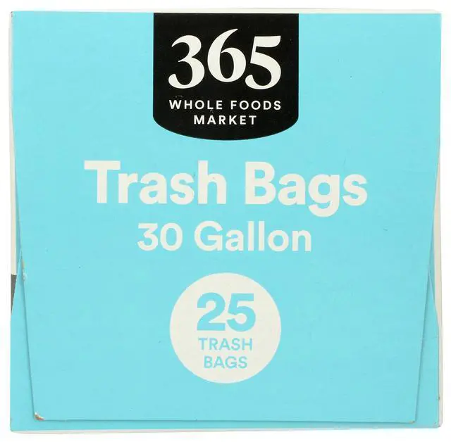Alt view image 6 of 6 - Flextra Strength Drawstring Trash Bags, 30 Gallon, 25 Count, 365 by Whole Foods Market
