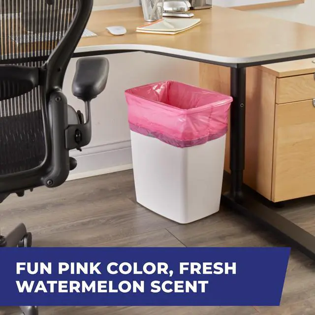Alt view image 4 of 5 - Hefty 8 Gallon Medium Trash Bags, Pink, Fabuloso Watermelon Scent, 20 Count