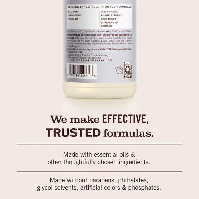 Alt view image 5 of 6 - MRS. MEYER'S CLEAN DAY Lavender All-Purpose Cleaner Spray, 16 fl. oz