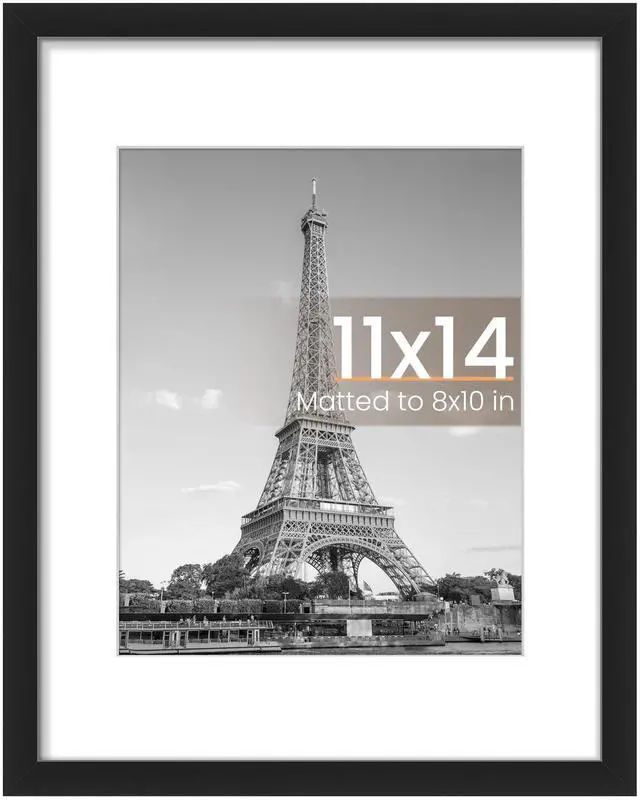 Main image of upsimples 11x14 Picture Frame, Black, Wall Decor Photo Frame, 1 Pack