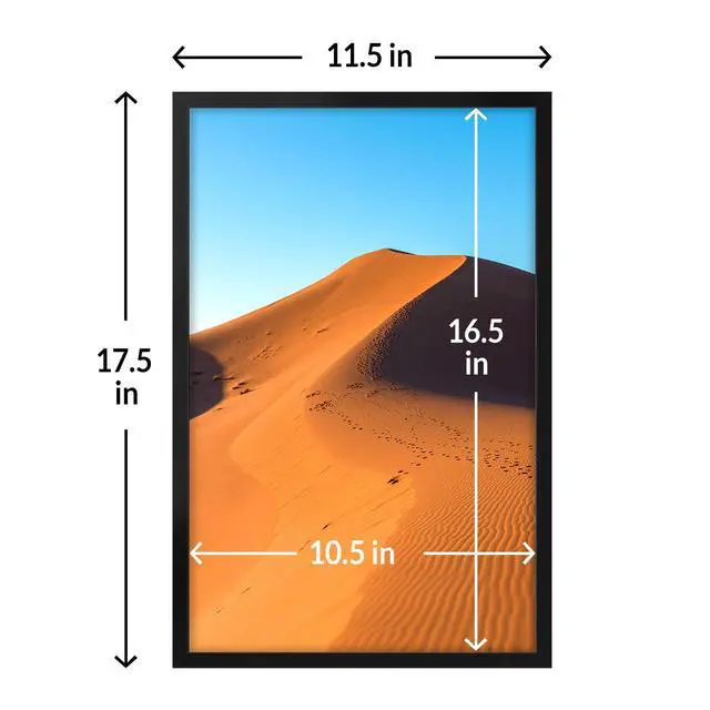Alt view image 4 of 7 - LaVie Home Classic Collection 11x17 Picture Frame, Black Frame with HD Plexiglas, 1 Pack for Wall Display, Vertical or Horizontal Orientation