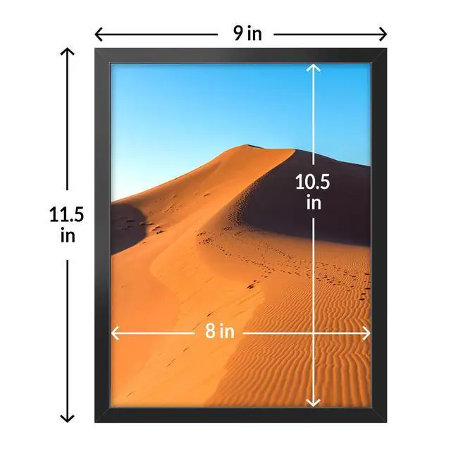 Alt view image 7 of 7 - LaVie Home 8.5x11 Picture Frame for Wall Display, Black Certificate Frame with HD Plexiglass, 8.5x11 Diploma Frame 1 Pack, Display for Vertical or Horizontal, Classic Col