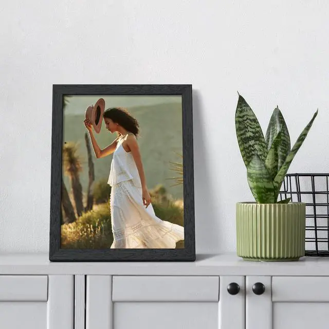 Alt view image 4 of 7 - upsimples Black 8x10 Picture Frame, Wall Gallery Photo Frame with Engineered Wood, 1 Pack